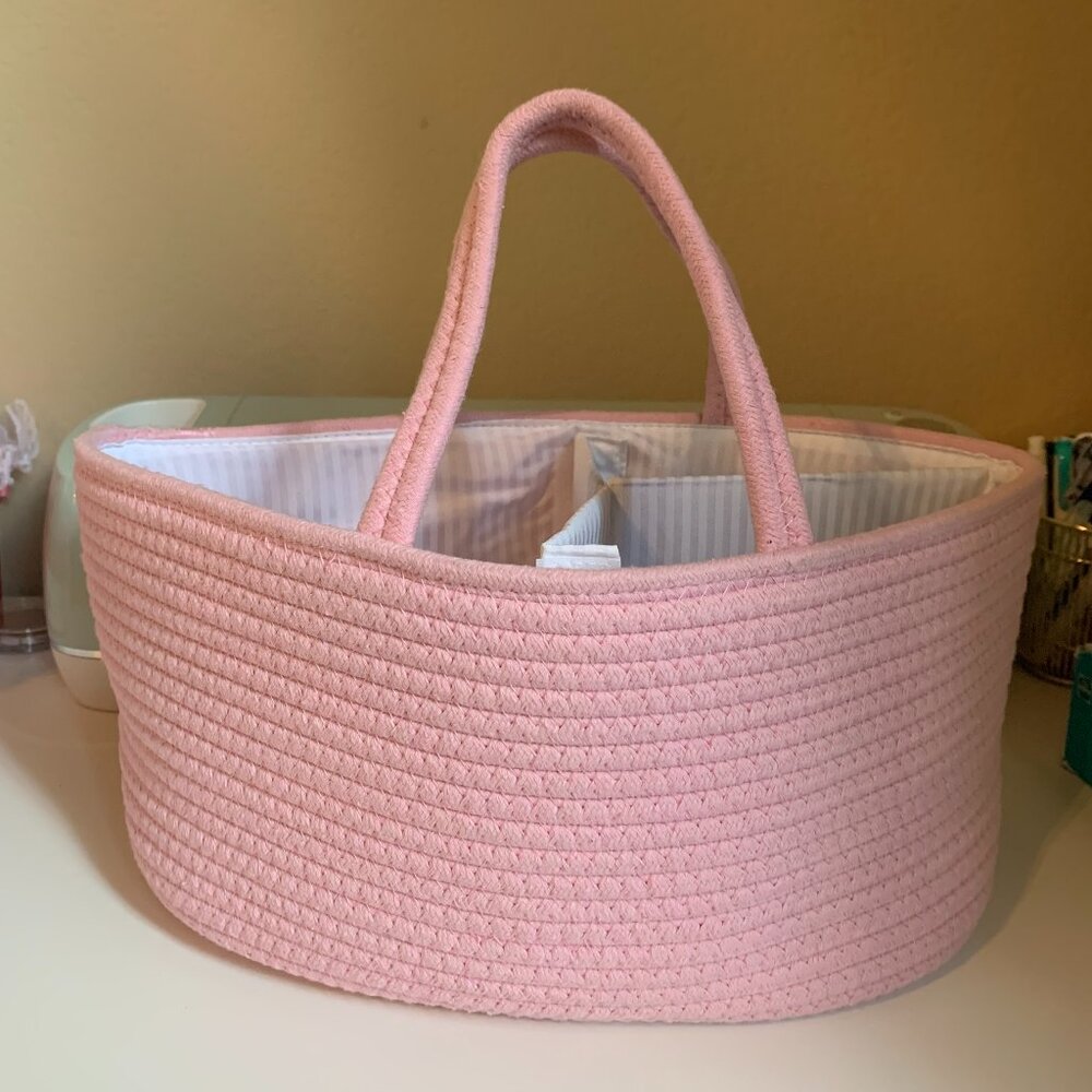 Woven Basket, Pink